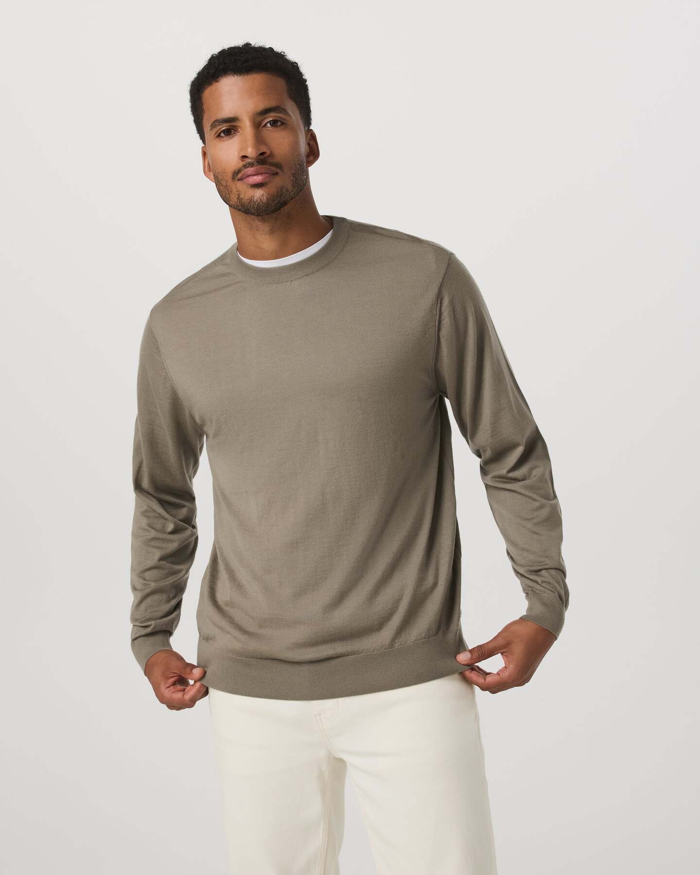 Merino Fine Gauge Wool Sweater