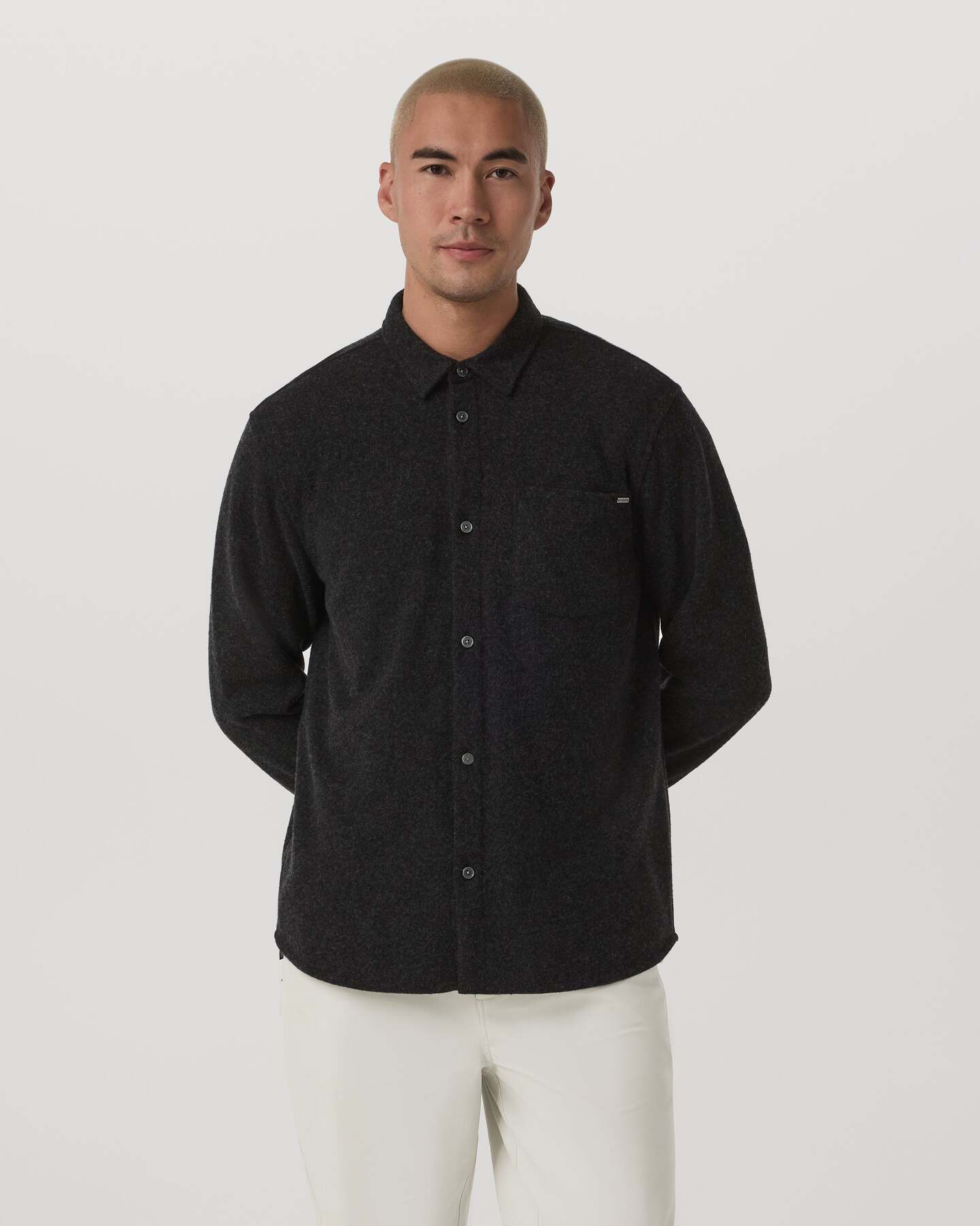 Long Sleeve Altitude Wool Button Down - Relaxed Fit