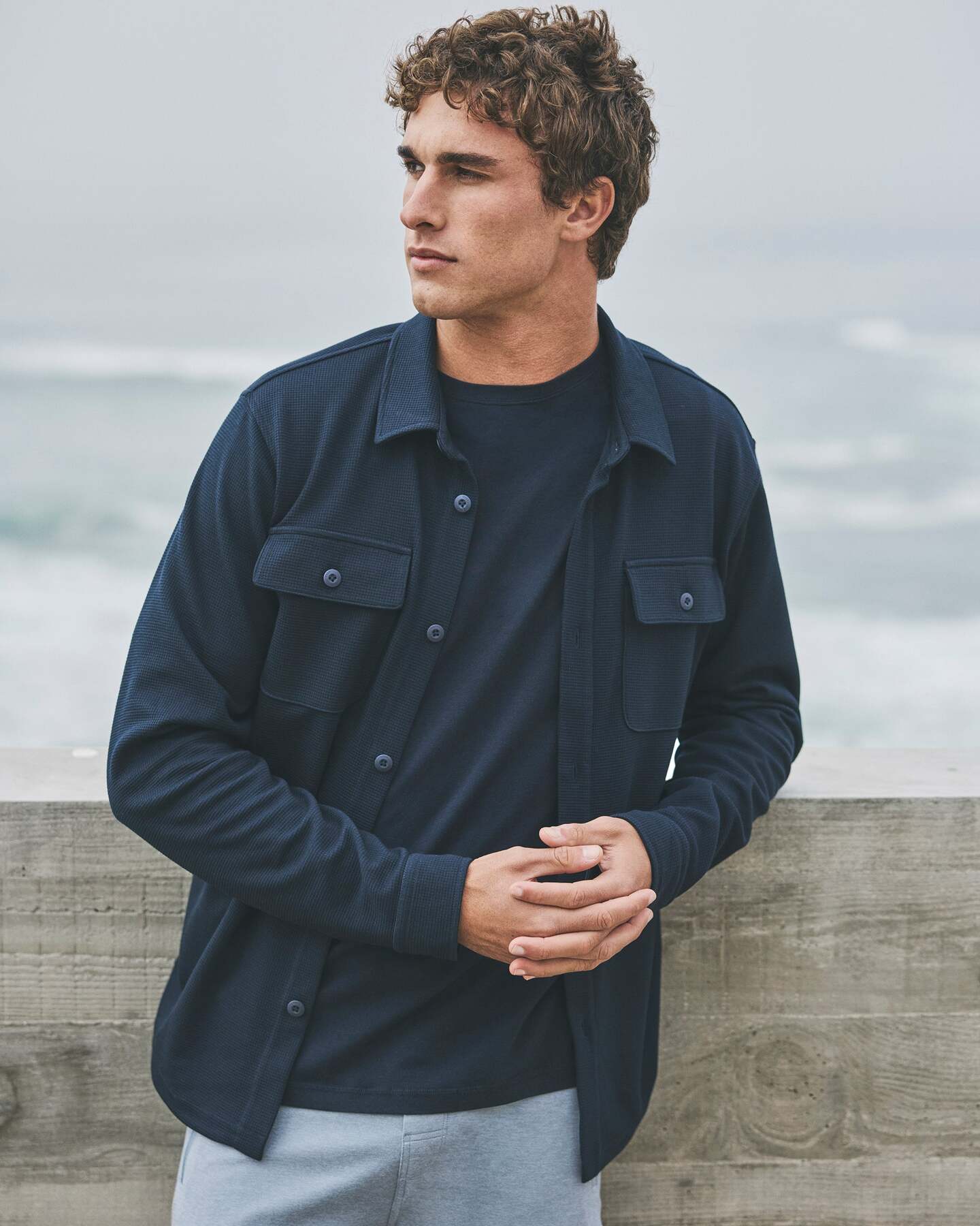 Waffle Shirt Jacket