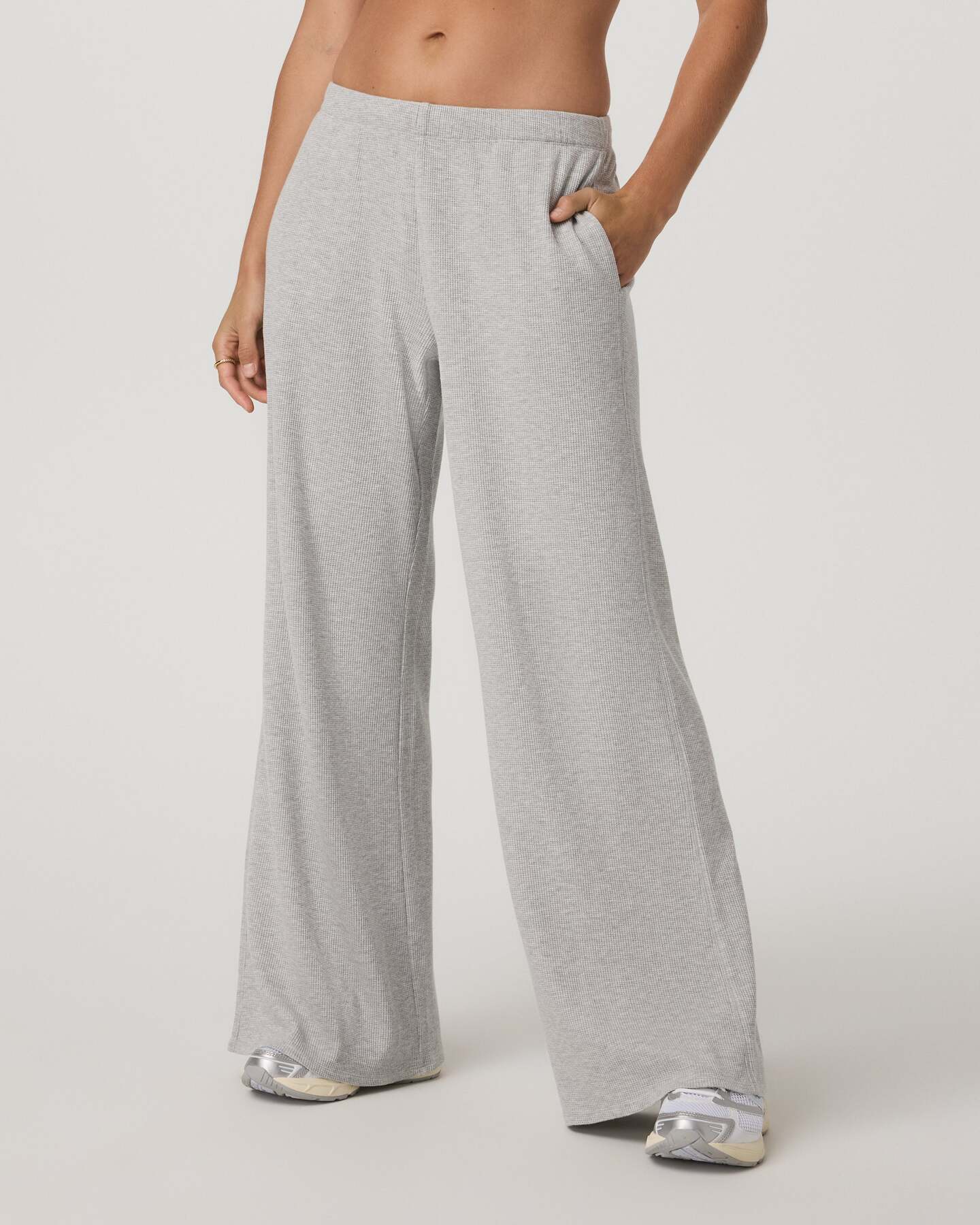Waffle Wideleg Pant