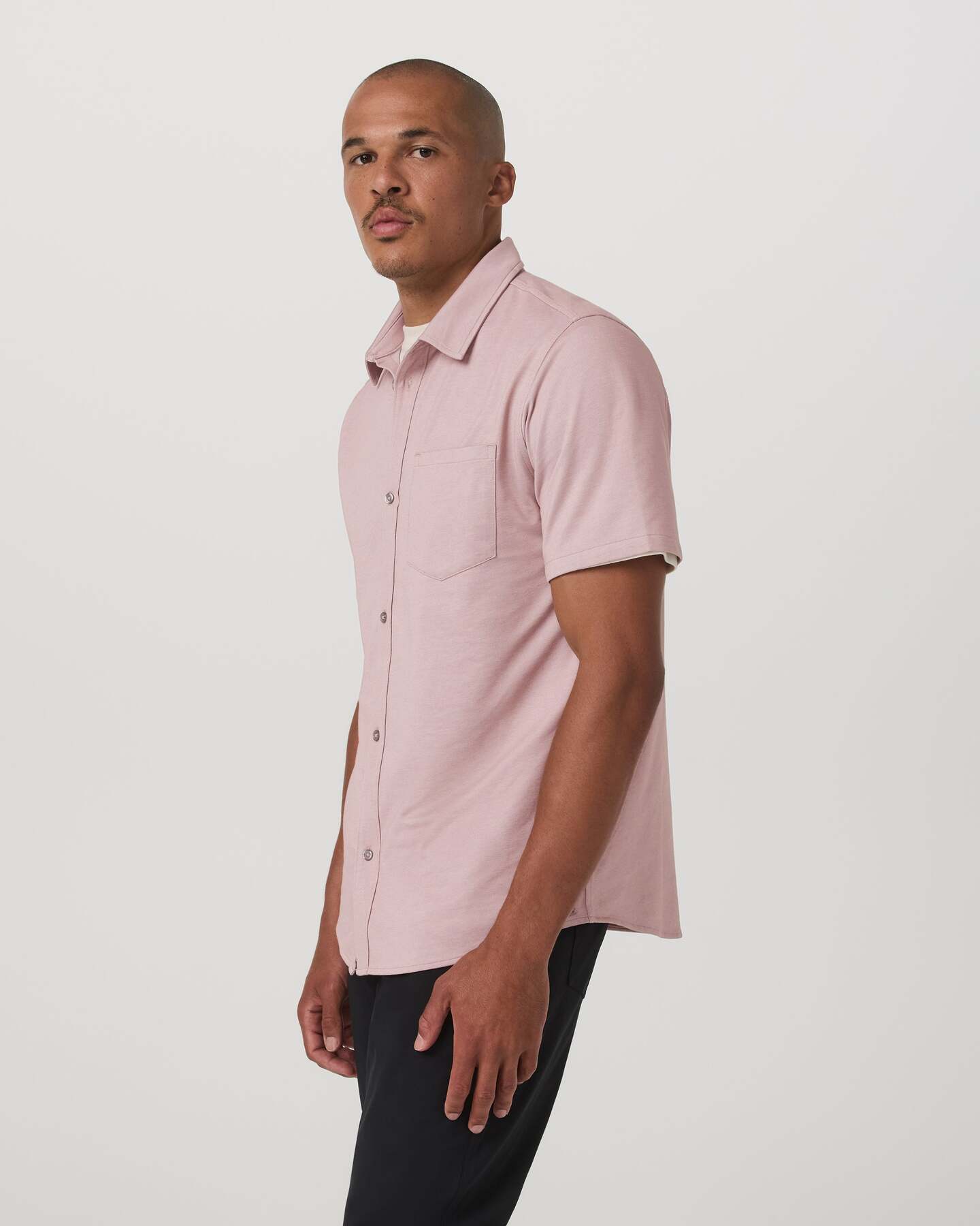Short Sleeve Knit Oxford Button Down - Classic Fit