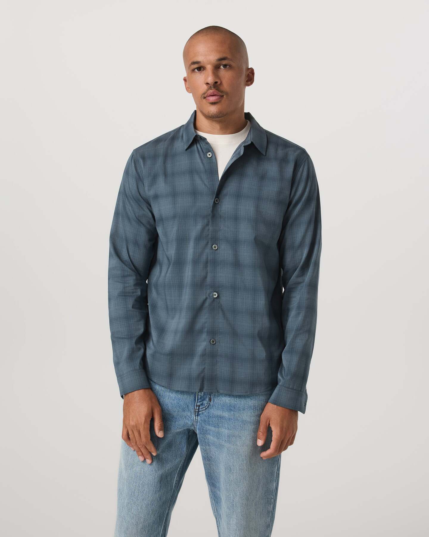Long Sleeve Plaid Button Down Shirt